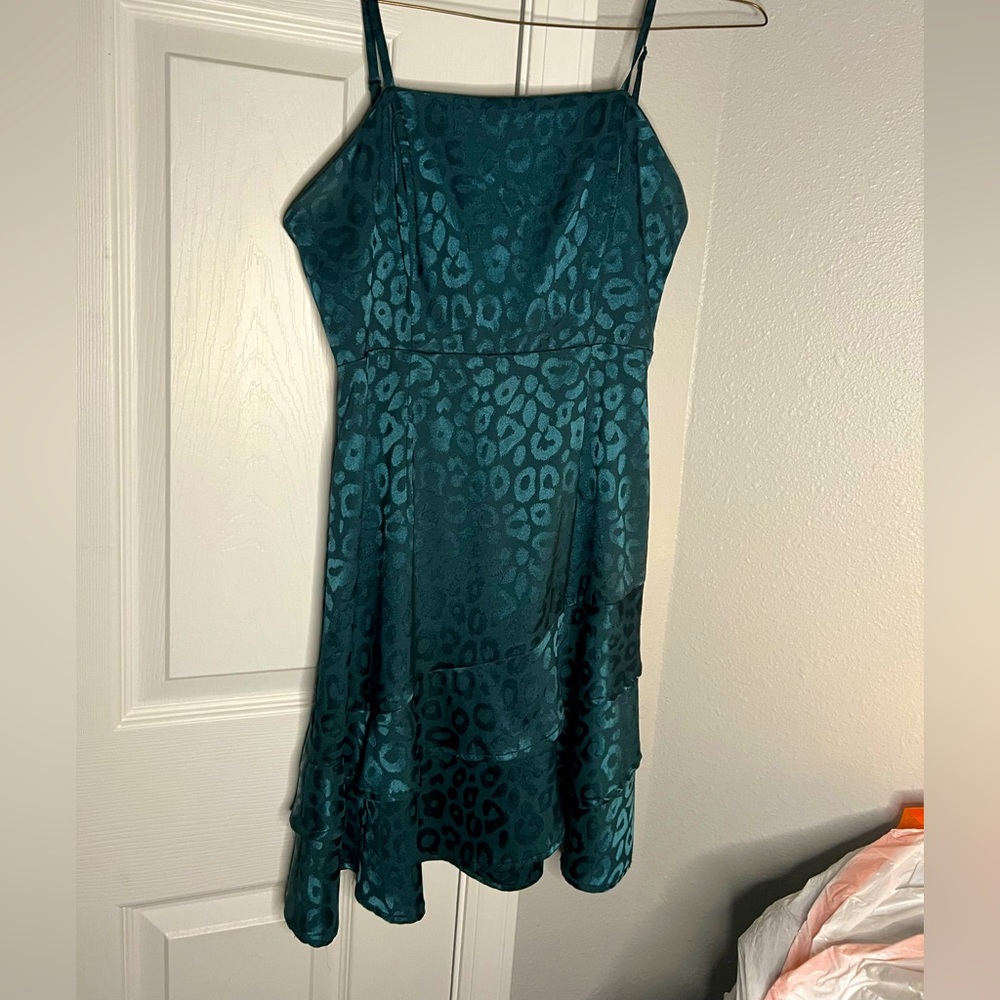 Shiny cheetah print dress